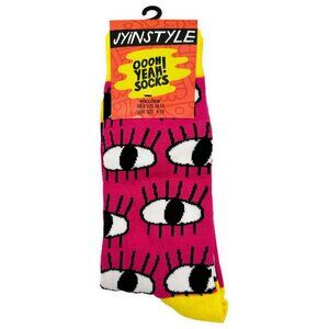Oooh Yeah Pink Eye See You Socks Mens Dress Socks OSFM Size 8-13 Gift Him